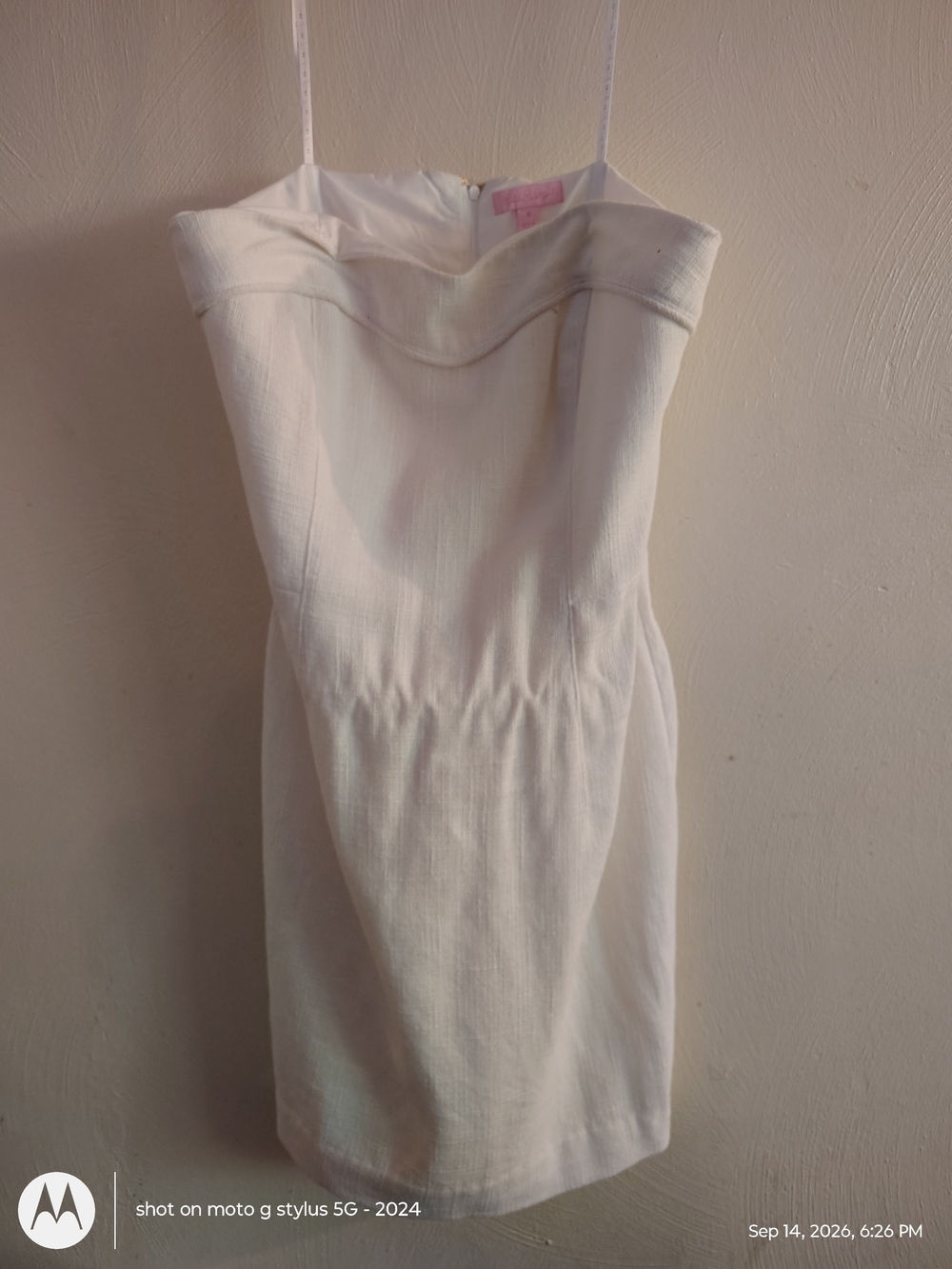 lilly Pulitzer boutique Marley Ivory strapless textured sheath dress